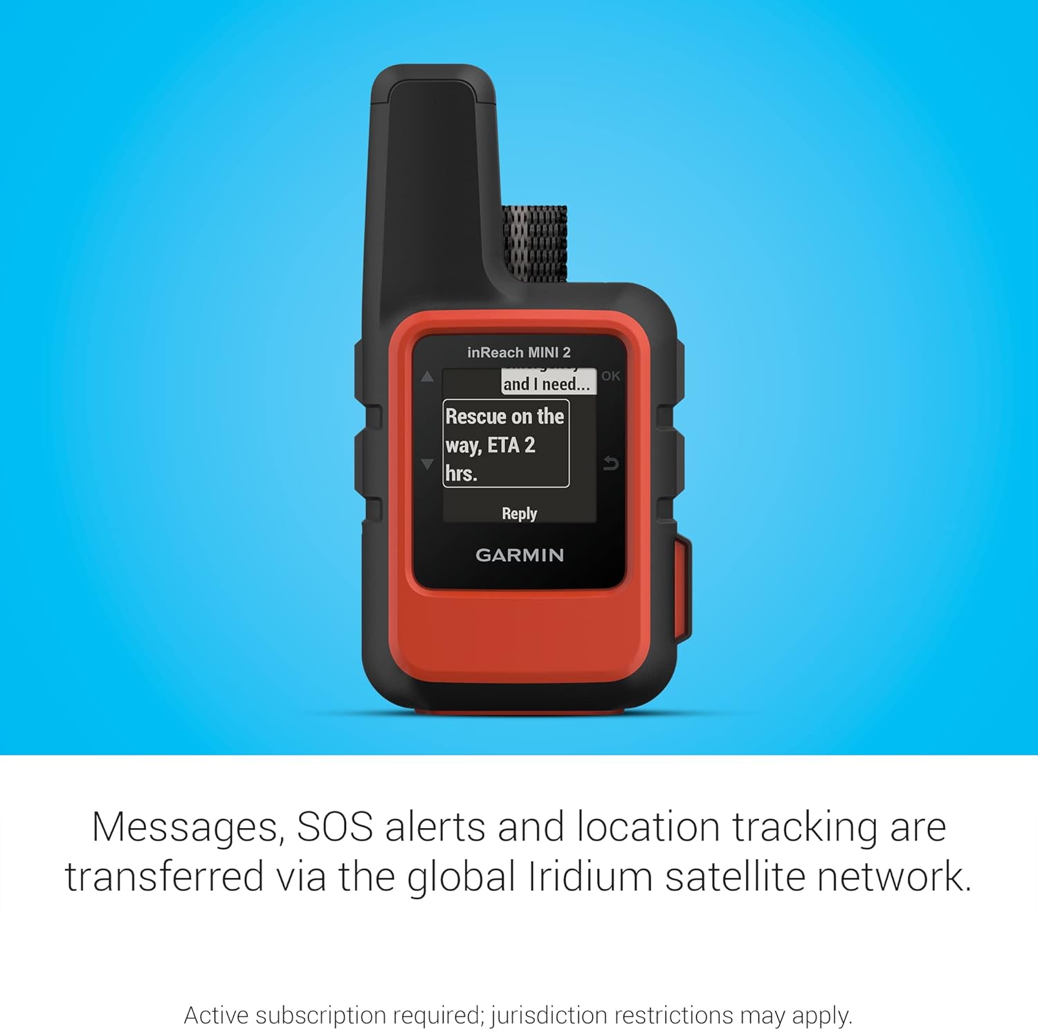 Garmin inReach Mini 2 Lightweight and Compact Satellite Communicator Hiking Handheld