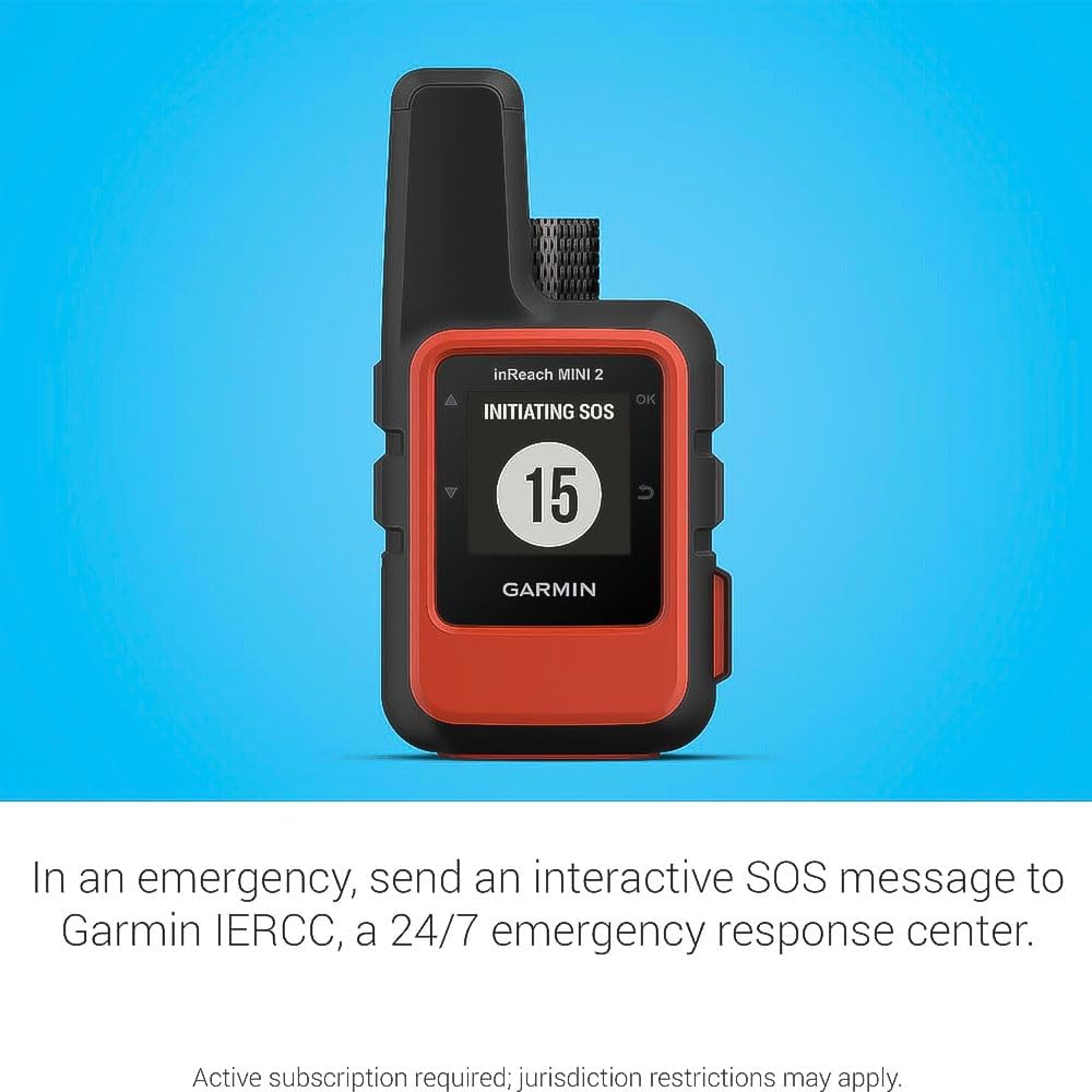 Garmin inReach Mini 2 Lightweight and Compact Satellite Communicator Hiking Handheld