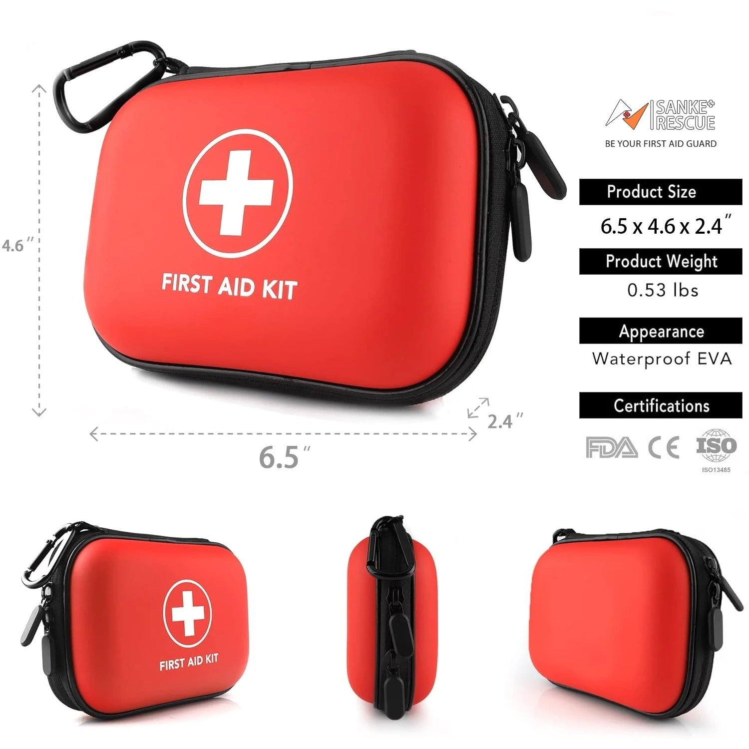 First Aid Kit – Multi-Purpose Emergency Medical Bag for Home, Outdoor, Camping & Hiking | 103 Pieces