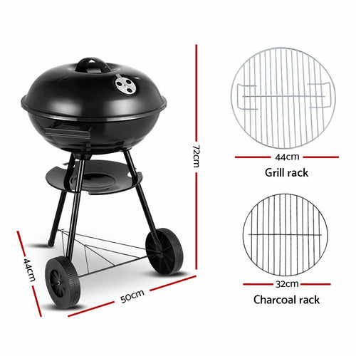 Portable BBQ Smoker | Charcoal Grill with Wheels