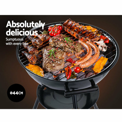 Portable BBQ Smoker | Charcoal Grill with Wheels