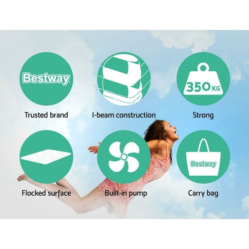 Queen Air Mattress with Built-in Pump | Inflates in 5 Mins