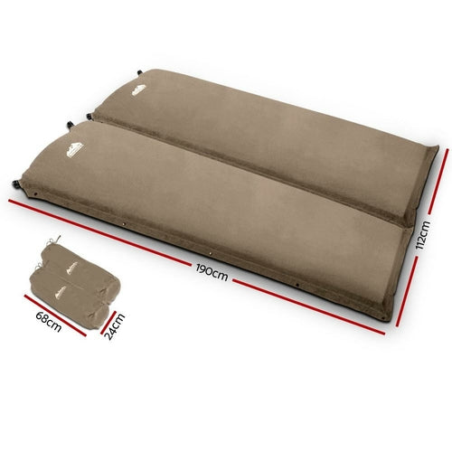 Double Self-Inflating Mattress (2x Singles) - 10cm Thick