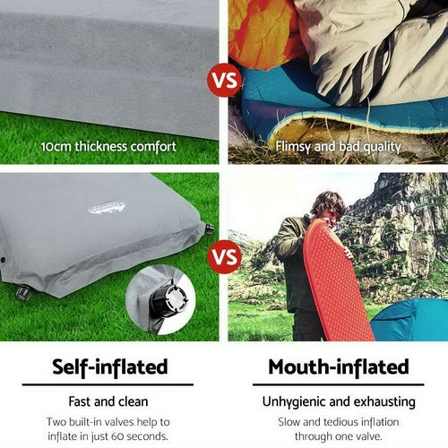 Self-Inflating Mattress - 10cm Thick Single Camping Mat