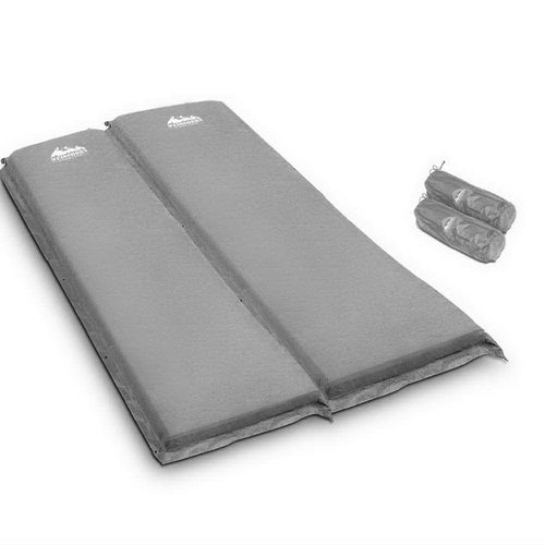 Double Self-Inflating Mattress - 10cm Thick Camping Mat