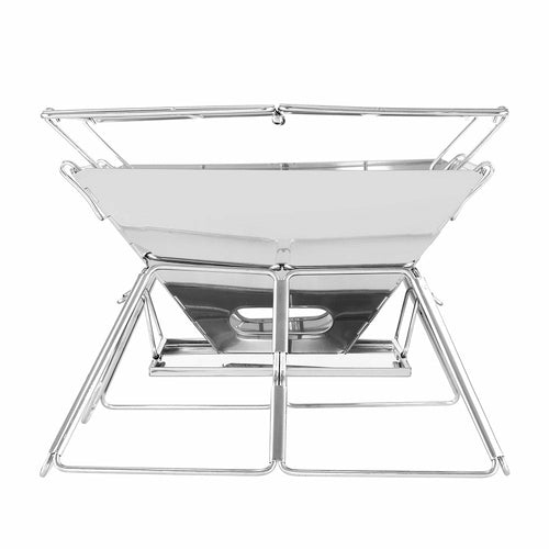 Portable Fire Pit BBQ | 2-in-1 Stainless Steel Grill & Smoker