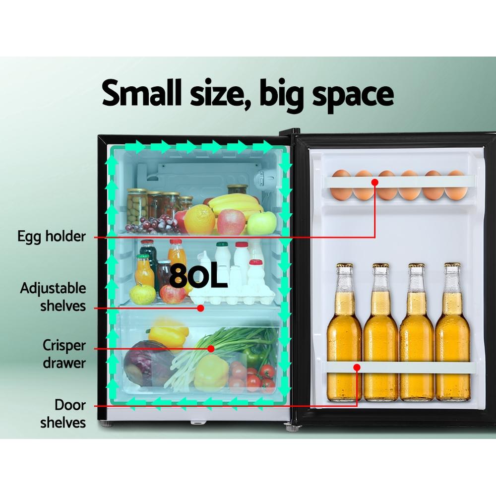 Glacio 80L Portable Fridge Bar Upright 12V/24V/240V Camping Caravan