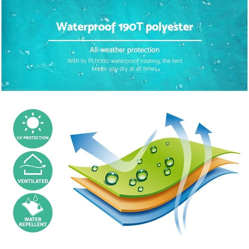 3-Person Pop-Up Beach Tent | Instant UV Sun Shelter