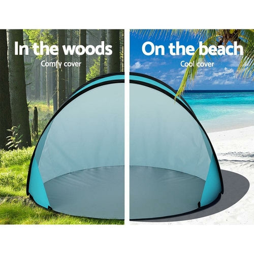 3-Person Pop-Up Beach Tent | Instant UV Sun Shelter