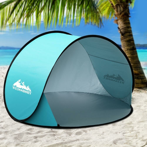 3-Person Pop-Up Beach Tent | Instant UV Sun Shelter