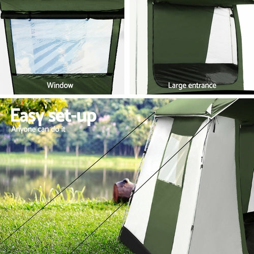 6-Person Family Tent | Waterproof Cabin Tent with Stand-Up Height
