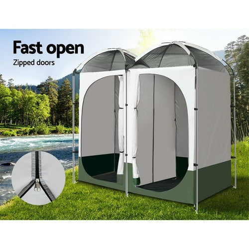 Double Privacy Tent | Tall 2-Room Shower & Change Shelter