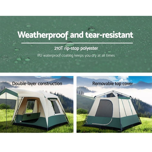 4-Person Instant Up Tent | High Headroom Dome