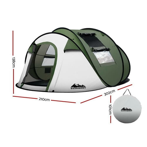 4-5 Person Pop-Up Tent | Instant 1-Second Setup Camping Tent
