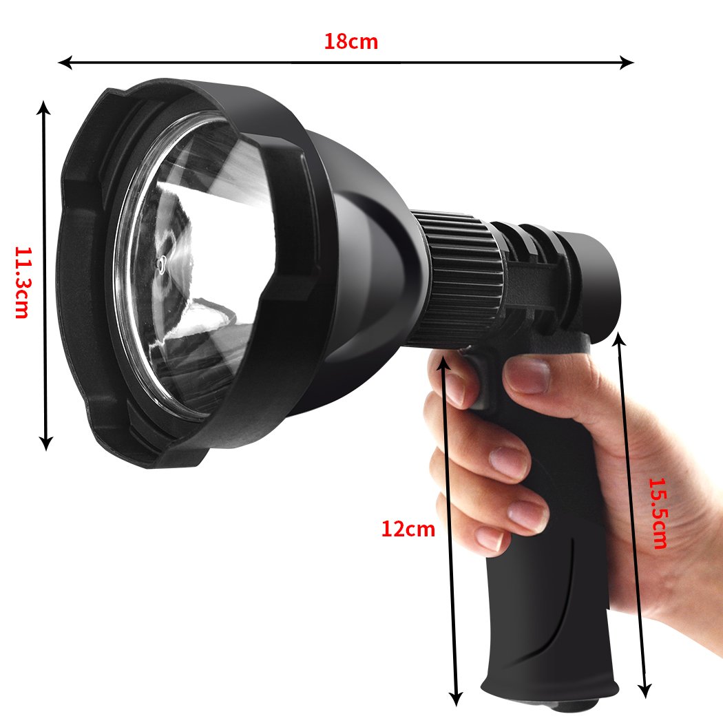 LED Handheld Spotlight Rechargeable Camping Hunting Flashlight Torch