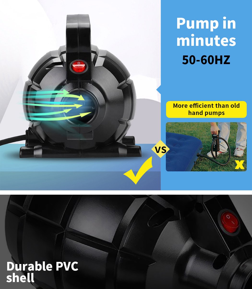 Electric Air Pump Inflatable 240V Air Mattress Camping Track Mat